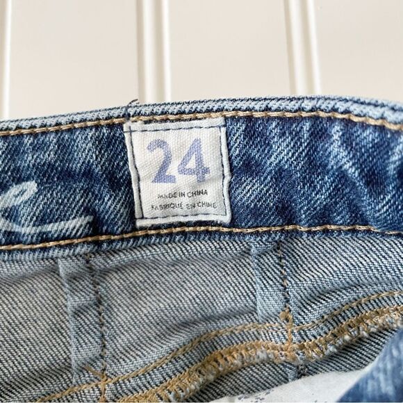 We The Free Button Fly Cut Off Jean Shorts - Size 24 - Picture 5 of 6